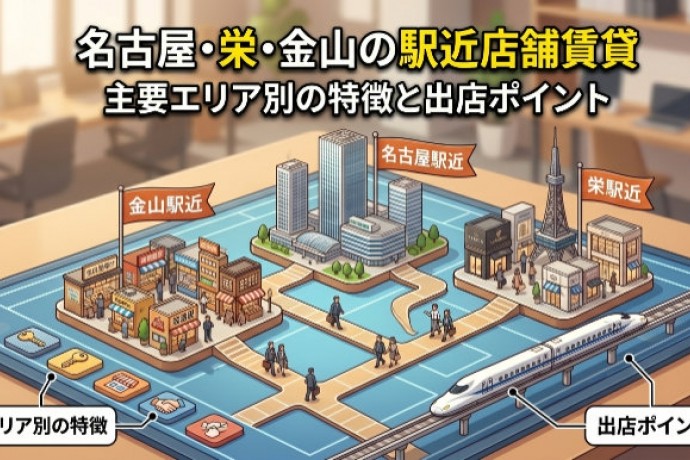 名古屋・栄・金山の駅近店舗賃貸｜主要エリア別の特徴と出店ポイント