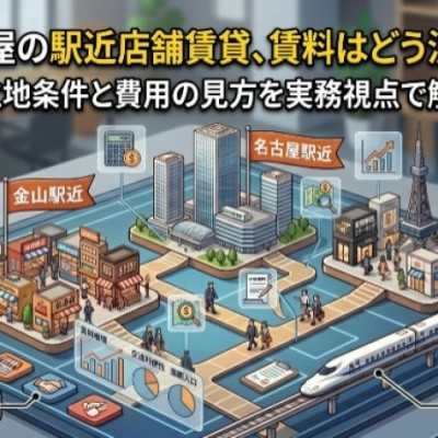 名古屋の駅近店舗賃貸、賃料はどう決まる？立地条件と費用の見方を実務視点で解説