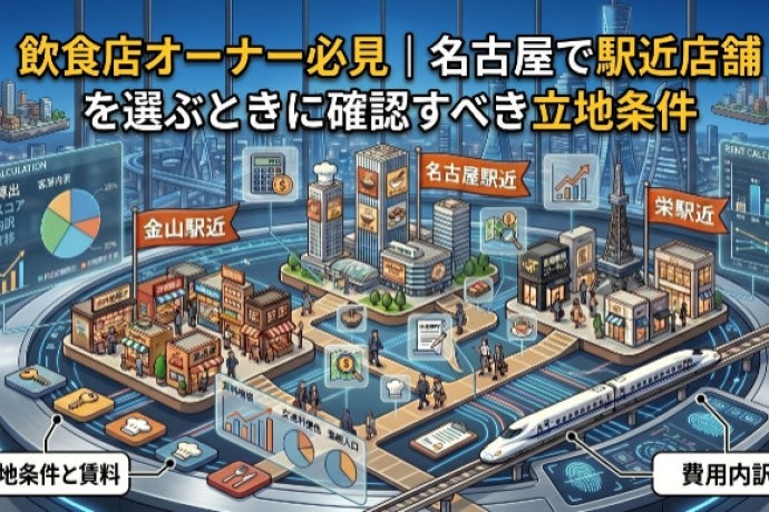 飲食店オーナー必見｜名古屋で駅近店舗を選ぶときに確認すべき立地条件