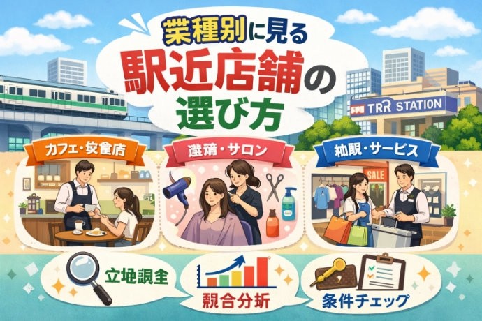 業種別に見る駅近店舗の選び方｜名古屋で向いているエリア・向かないエリア