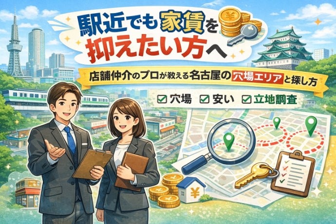 駅近でも家賃を抑えたい方へ｜店舗仲介のプロが教える名古屋の穴場エリアと探し方