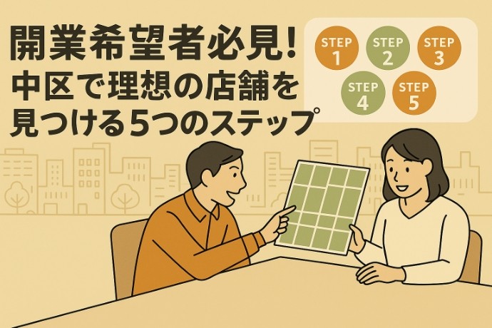 開業希望者必見！中区で理想の店舗を見つける5つのステップ