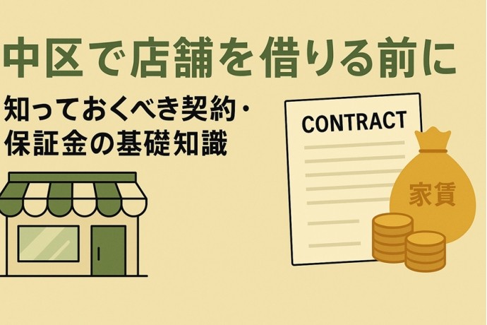 中区で店舗を借りる前に！知っておくべき契約・保証金の基礎知識