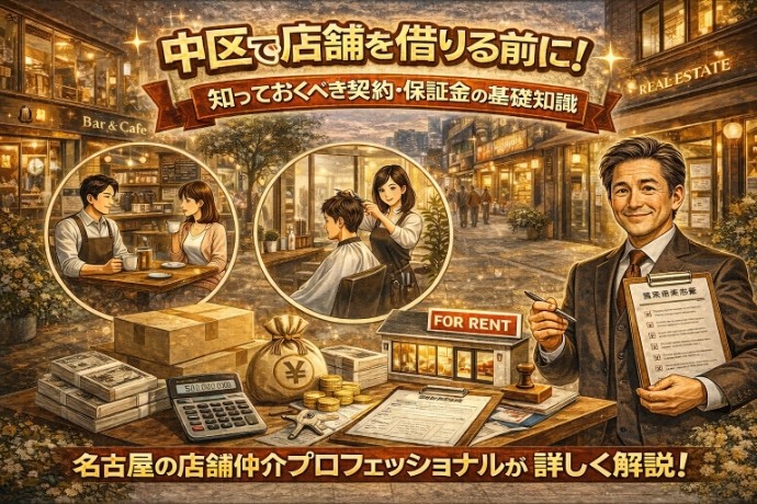 中区で店舗を借りる前に！知っておくべき契約・保証金の基礎知識