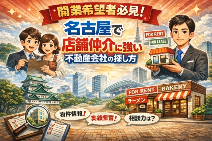開業希望者必見！名古屋で店舗仲介に強い不動産会社の探し方