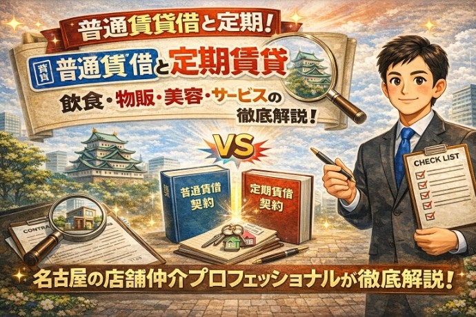 普通賃貸借と定期賃貸借どっちを選ぶべき？名古屋の店舗仲介プロフェッショナルが徹底解説！