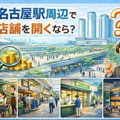 名古屋駅周辺で店舗を開くなら？東西南北エリア別の賃料感と集客特性